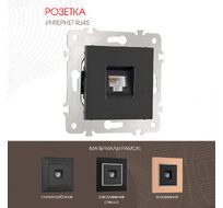 Розетка интернет RJ45 Arte Milano 203.45-1.black