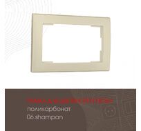 Рамка из поликарбоната для двойной розетки Arte Milano 503.06-double.shampan