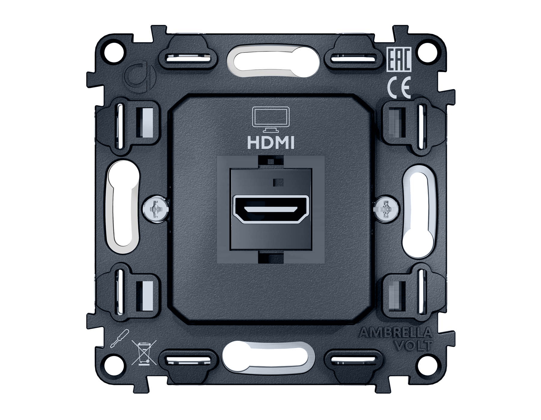 Розетка HDMI 2.0V/500mA 2.0GHz 5-18Gbit/s Ambrella Volt QUANT VM222_AMB