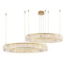 Подвесная люстра Newport Горизонтальная композиция 8240 из двух колец золото №15_NP