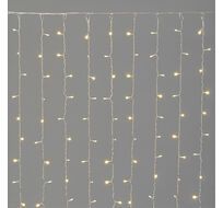 Гирлянда Занавес Облегченный 2 x 1 м Тепло-Белый 220В, 200 LED, Провод Прозрачный ПВХ, IP54 LTC PCL200NOT-10-2WW