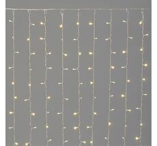Гирлянда Занавес Облегченный 2 x 1 м Тепло-Белый 220В, 200 LED, Провод Прозрачный ПВХ, IP54 LTC PCL200NOT-10-2WW