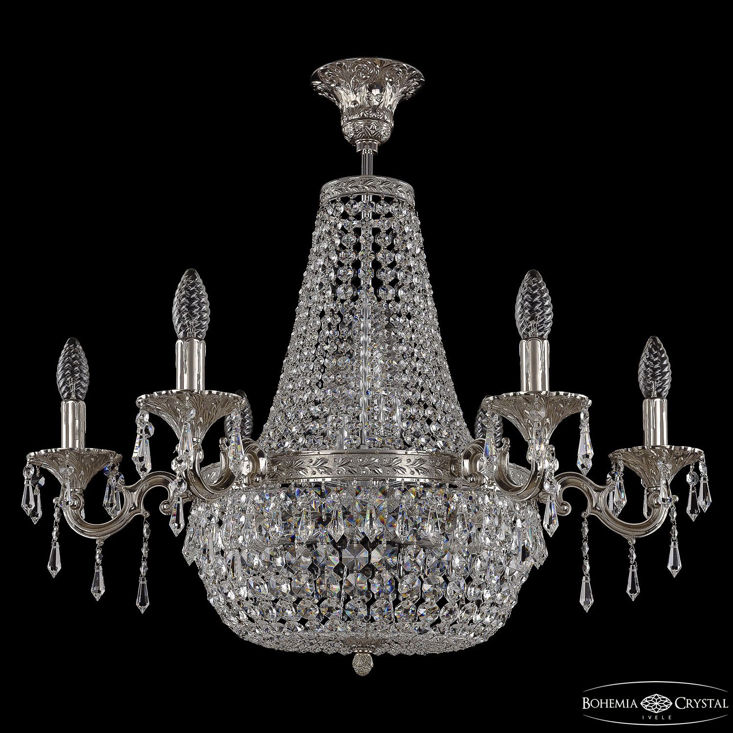 

Хрустальная люстра Bohemia Ivele Crystal 2201H201/6/70IV Ni, 2201H201/6/70IV Ni