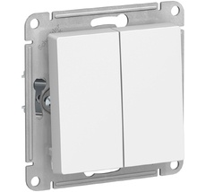 Выключатель встраиваемый двухклавишный (белый) Systeme Electric ATN000151