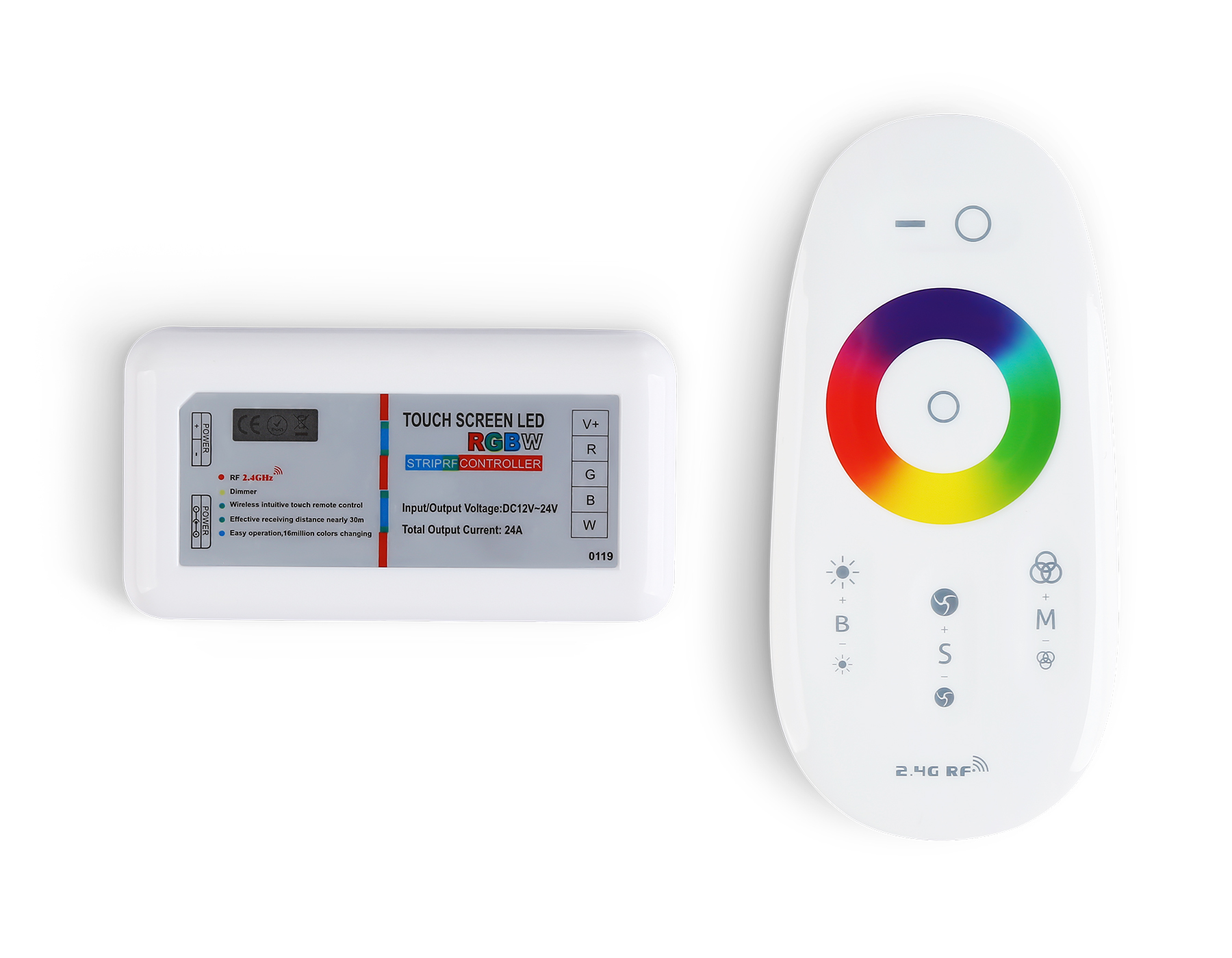 Контроллер для светодиодных лент RGB/RGBW с сенсорным радио пультом 2.4G GS11451 Ambrella Light GS GS11451_AMB