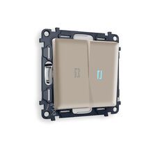 Выключатель двухклавишный проходной с подсветкой Ambrella Volt ALFA QUANT MA364040_AMB