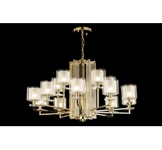 Подвесная люстра Crystallux NICOLAS NICOLAS SP-PL10+5 GOLD/WHITE_CR