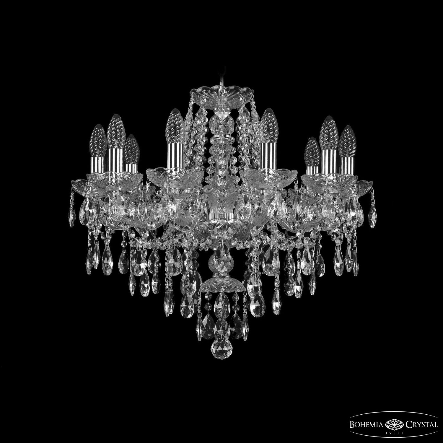 Хрустальная люстра Bohemia Ivele Crystal 1415/10/200 Ni_BI