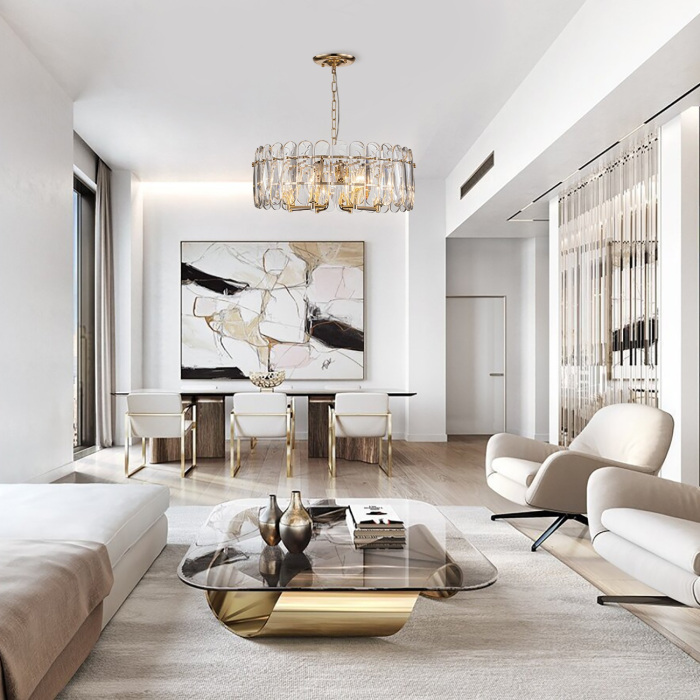 Подвесная люстра хрусталь Escada 2114/8S Gold_ESC