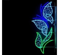 Светодиодная Консоль Бабочка на ветке 100 х 250 см, Разноцветная, 220В LTC LC-13403