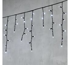 Гирлянда Бахрома 3,1 x 0,5 м Белая 220В, 120 LED, Провод Черный Каучук, IP65 LL120-1-2W