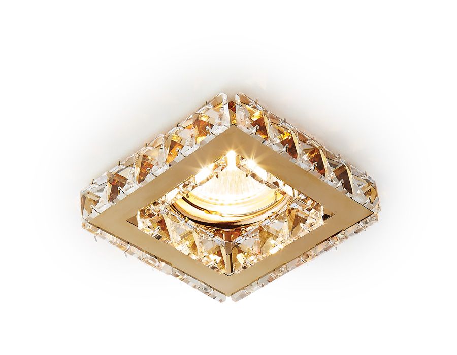 Встраиваемый светильник Ambrella light Crystal K110 CL/G_AMB