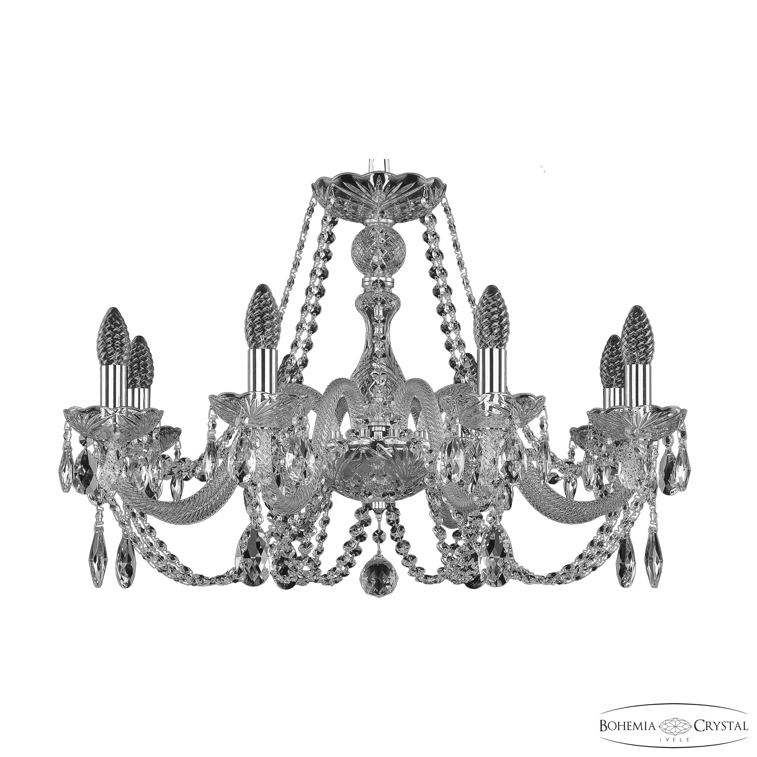 Хрустальная люстра Bohemia Ivele Crystal 101/8/240 Ni_BI