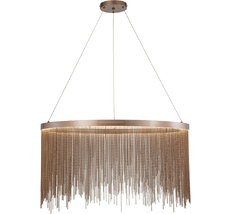 Подвесная люстра с пультом светодиодная (11037/B/1P Brown) Indigo V000093L