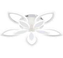 Потолочная люстра с пультом 84Вт, 6180Лм, 3500-4000К, Ra>80, плавная регулировка мощности, изменение цветовой температуры, ночник, металл/акрил, белый Escada 10287/5LED_ESC