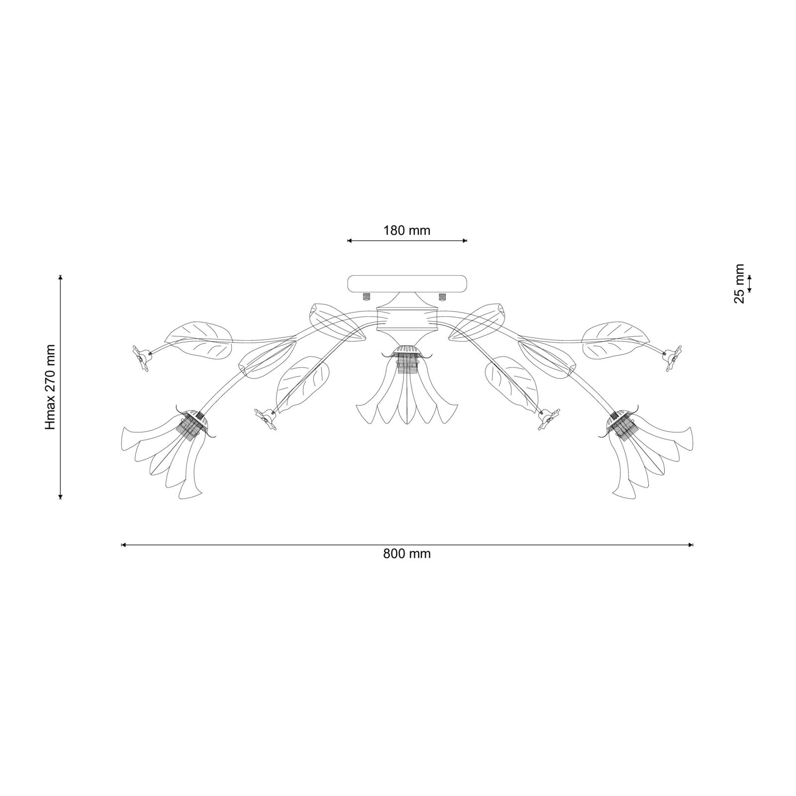 Потолочная люстра Lucia Tucci FIORI Fiori di rose 112.8.1