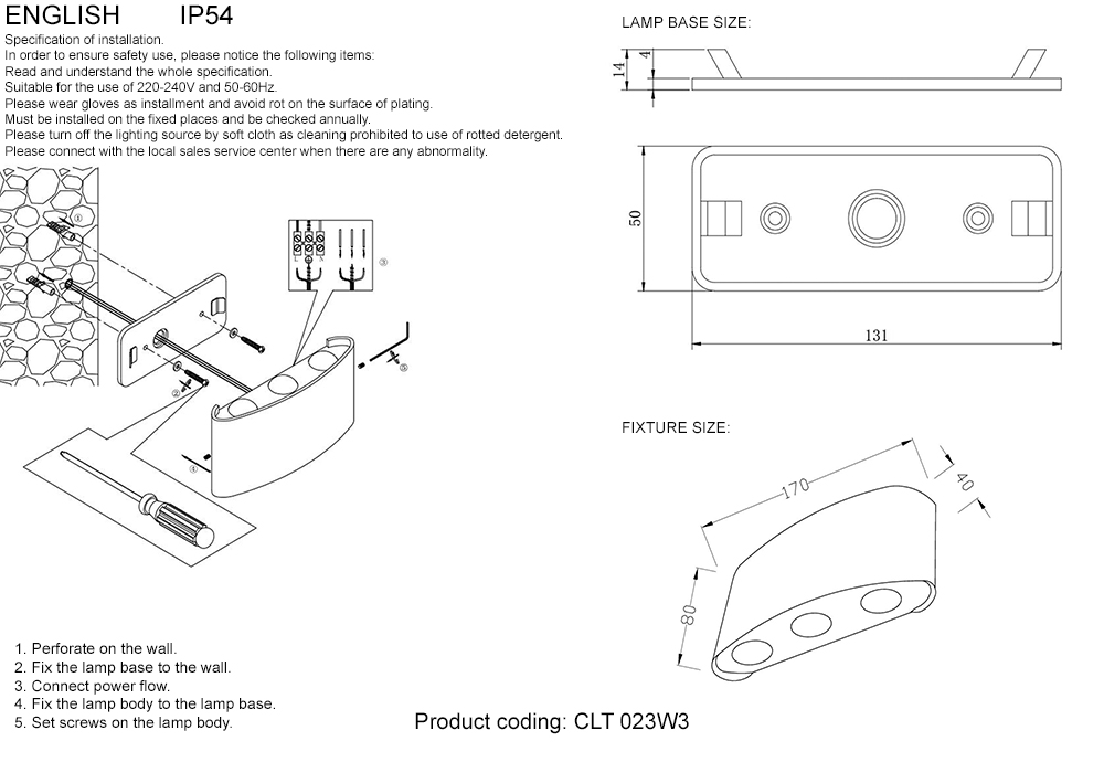 Настенный светильник Crystallux CLT 023W3 WH_CR