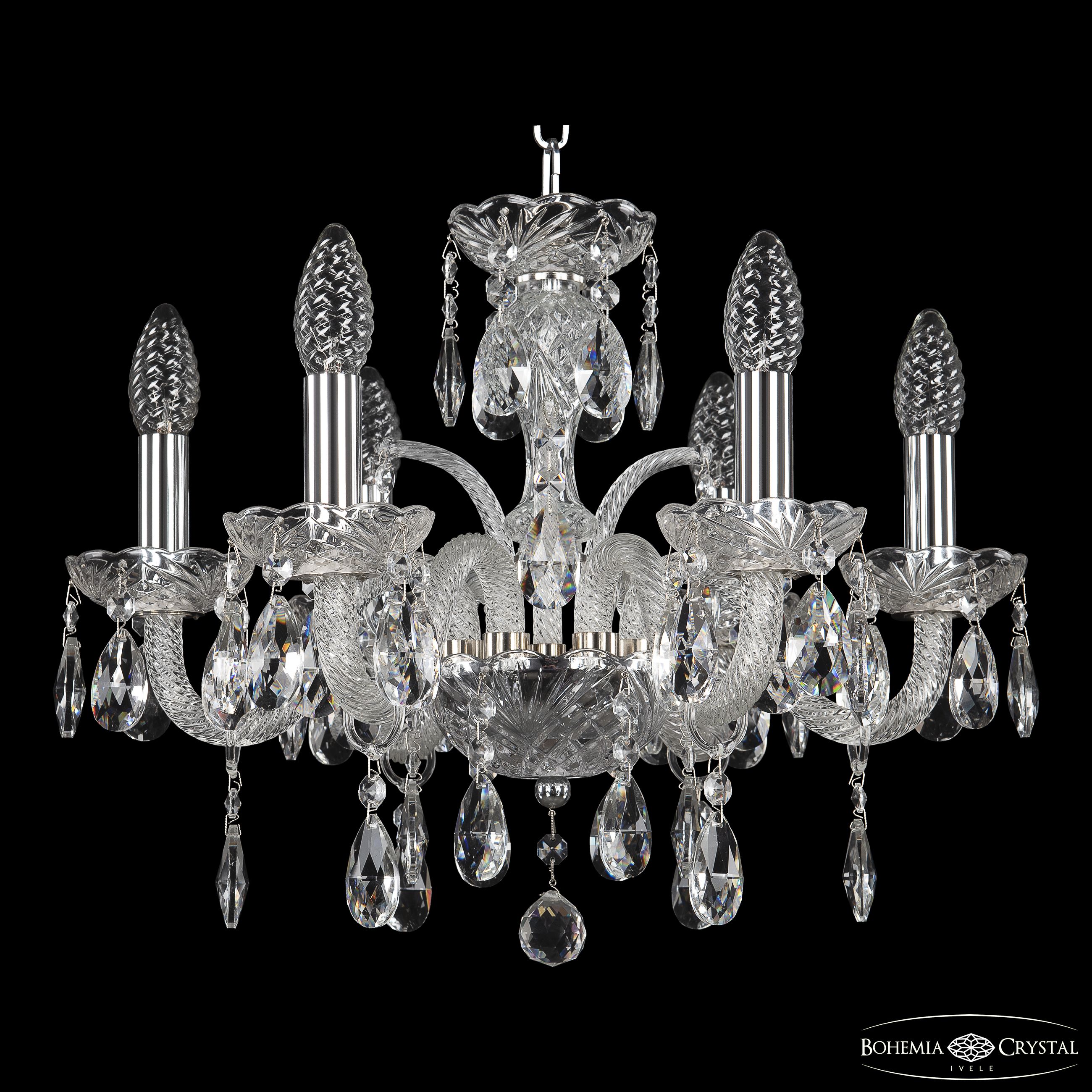 Хрустальная люстра Bohemia Ivele Crystal 118/6/141 Ni_BI