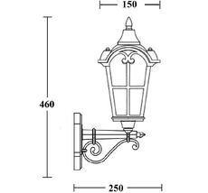 Настенный фонарь уличный IP44 Oasis Light 86101/02 Gb_OL
