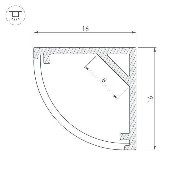 Профиль Arlight SL-KANT 037116_ARL