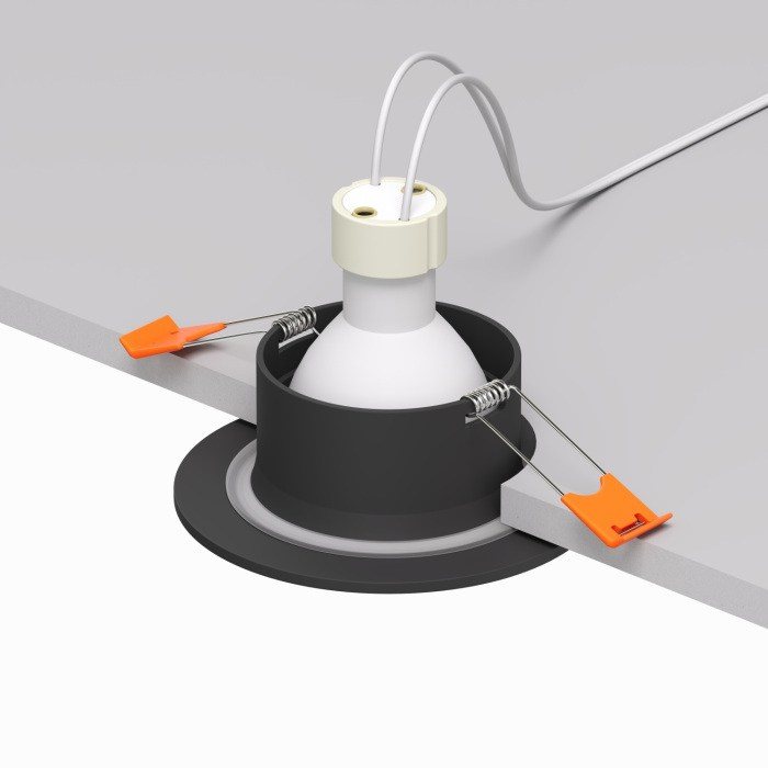 Встраиваемый светильник Denkirs влагозащищенный DK3016-BK