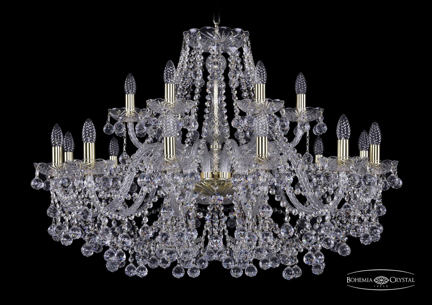 Хрустальная люстра Bohemia Ivele 1409/12+6/360 G_BI