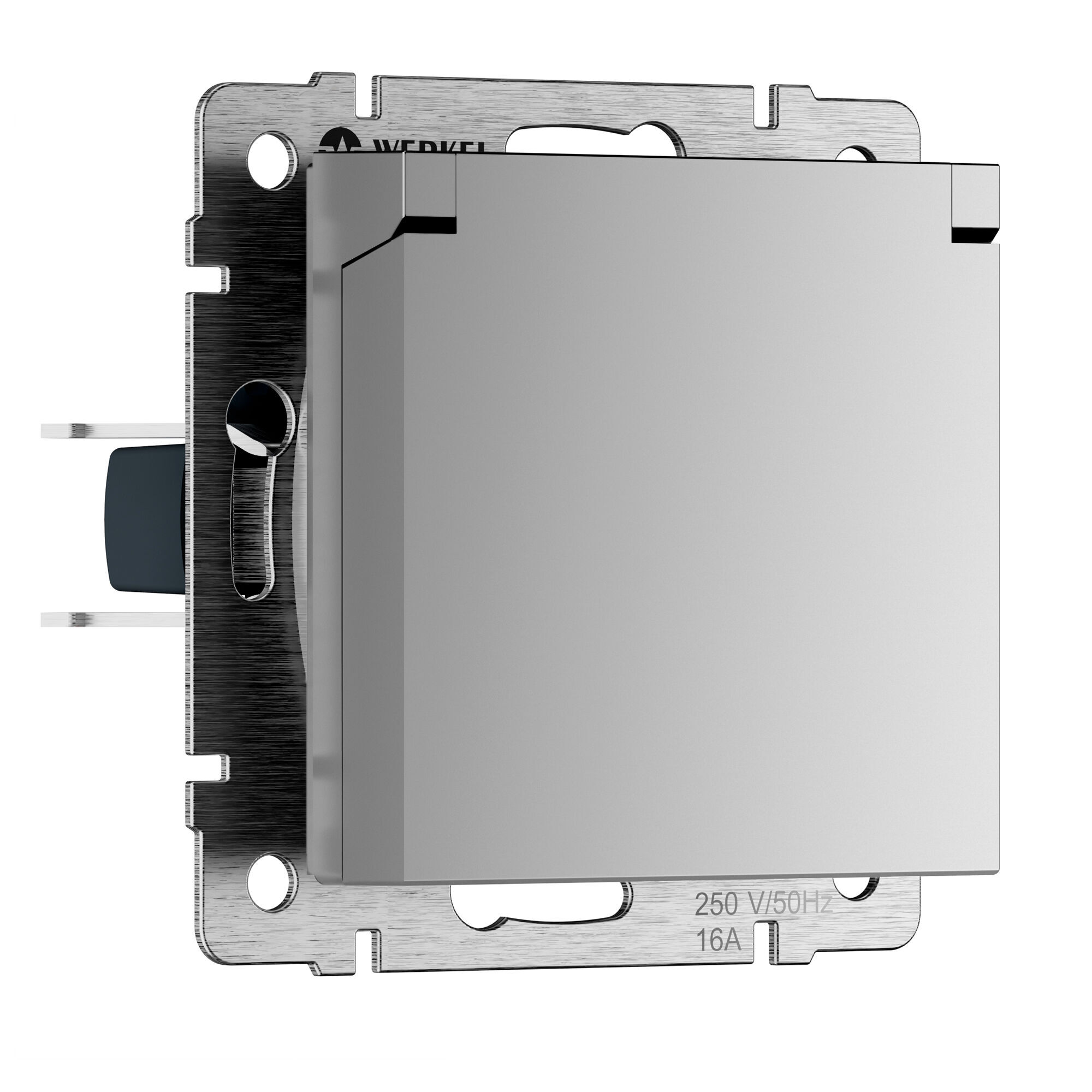 Розетка с заземлением, шторками и защитной крышкой Werkel a069626_EU