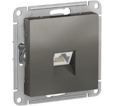 Розетка встраиваемая Ethernet RJ-45 (сталь) Systeme Electric ATN000983