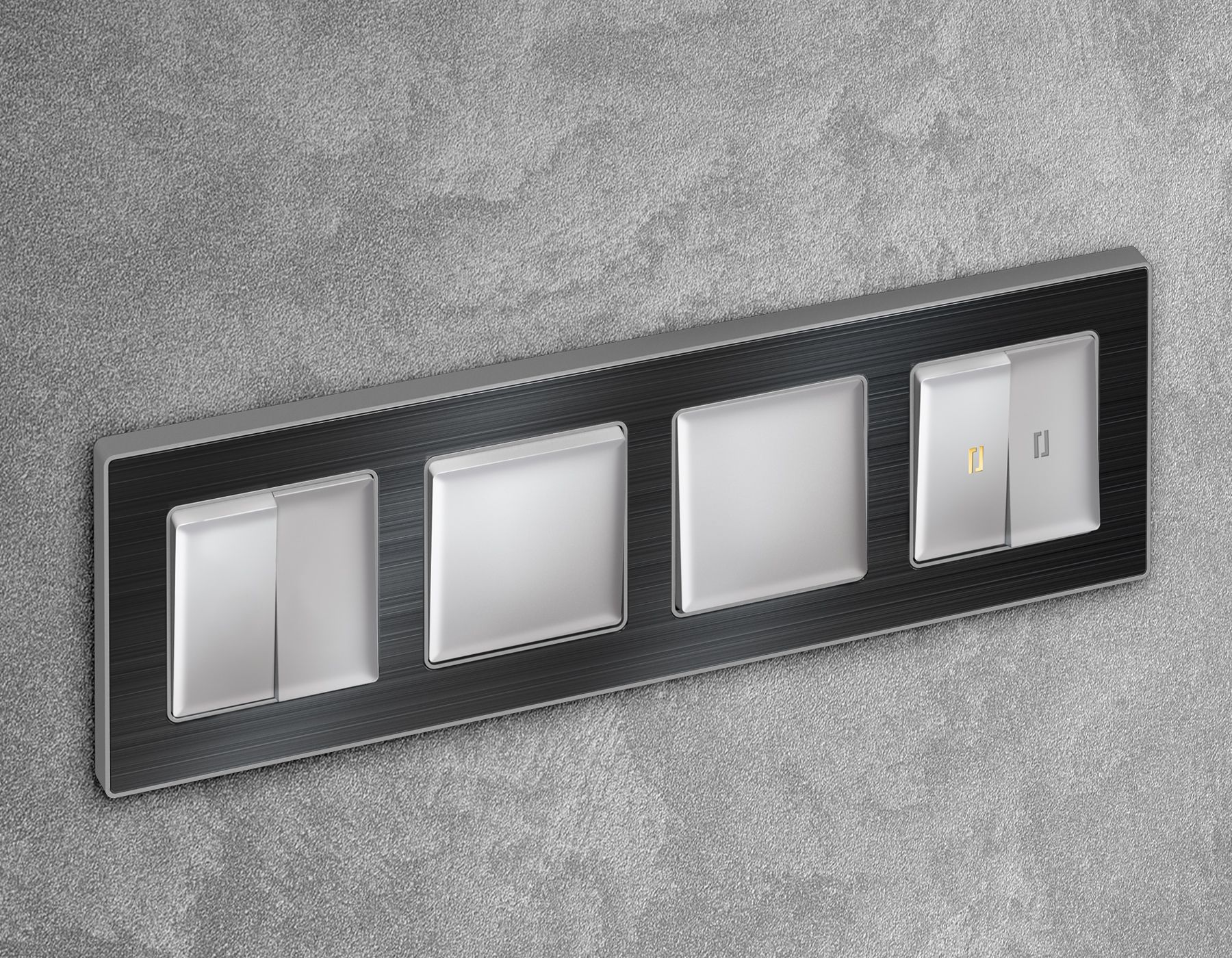 Лицевая панель для 2-клавишных выключателей QUANT Ambrella Volt ALFA AP4030_AMB