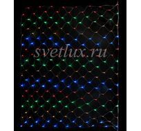 Светодиодная Сеть 2 x 3 м Разноцветная с Контроллером 220В, 384 LED, Провод Прозрачный ПВХ, IP54 NTL384C-10-2M
