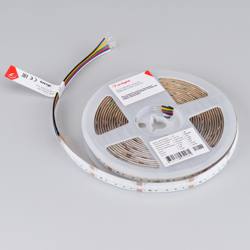 Светодиодная лента Arlight CSP-X840-12mm 24V RGBW-MIX (16 W/m, IP20, 5m) 048945_ARL