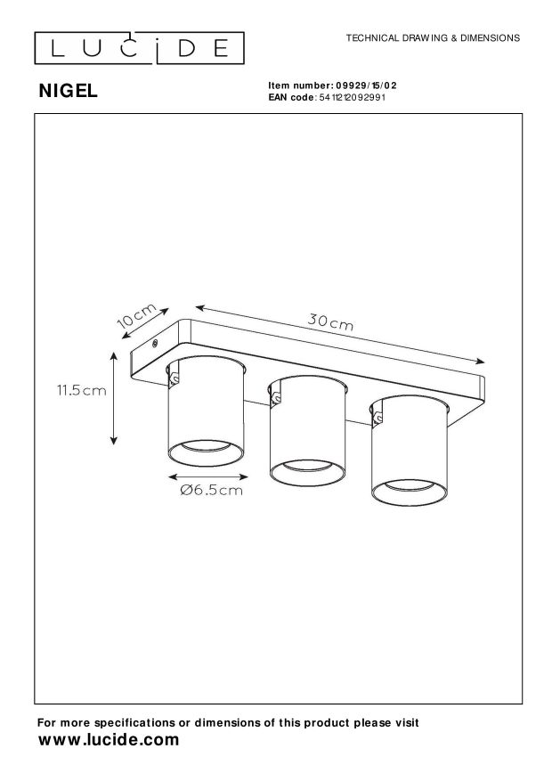 Спот Lucide NIGEL 09929/15/02