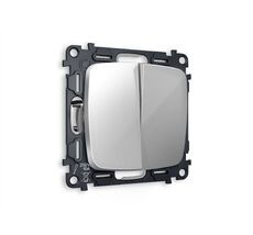 Выключатель двухклавишный проходной Ambrella Volt OMEGA QUANT MO403020_AMB