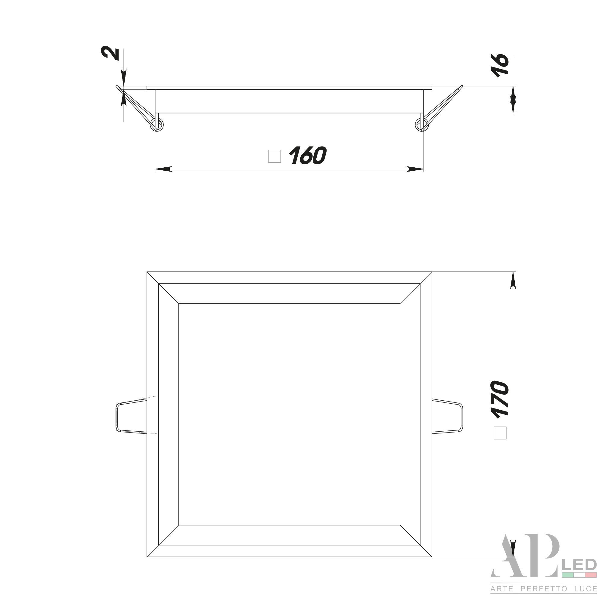 Встраиваемый Светильник Ingrid 3322.LDF16016/16W/4K_BI