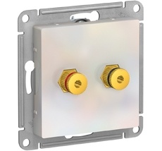 Акустическая розетка встраиваемая двойная (жемчужный) Systeme Electric ATN000487