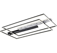 Потолочная люстра (+ночной режим) светодиодная 205Вт, с ПДУ, металл/акрил, черный/белый мрамор Escada 10250/2LED_ESC