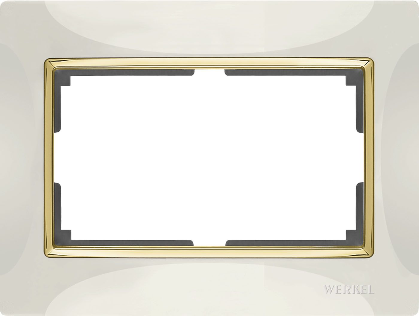 Рамка для двойной розетки Snabb WL03-Frame-01-DBL-ivory-GD a051650_WR