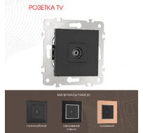 Розетка TV Arte Milano 203.43-1.black