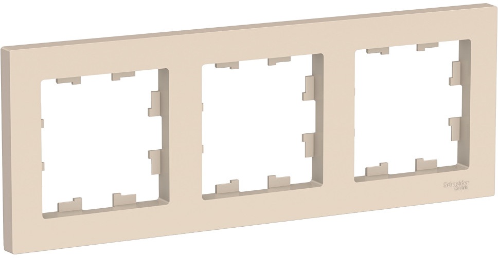Рамка на 3 поста (бежевый) Systeme Electric ATN000203