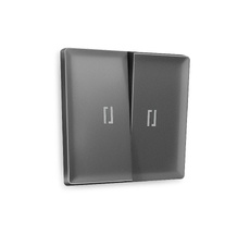 Лицевая панель для 2-клавишных выключателей с подсветкой QUANT Ambrella Volt ALFA AP6540_AMB