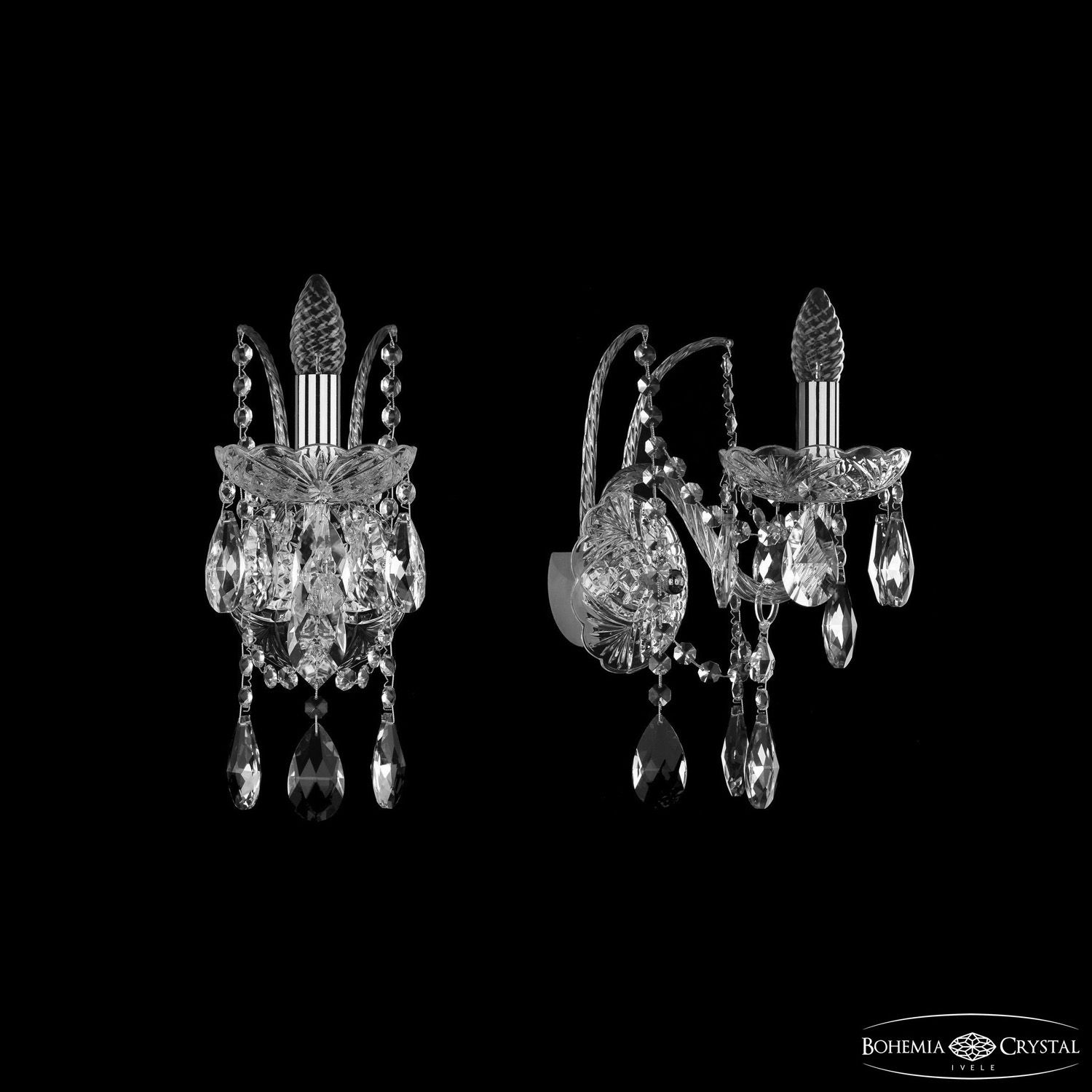 

Бра Bohemia Ivele Crystal 1411B/1/160/XL Ni, 1411B/1/160/XL Ni