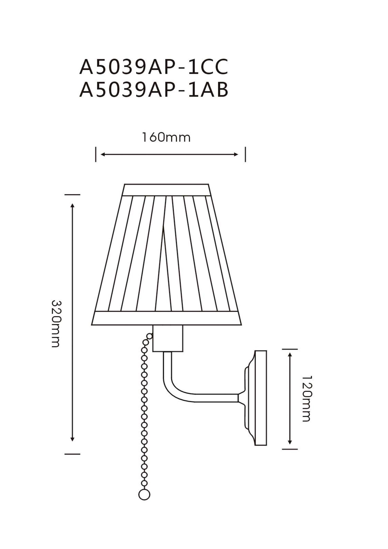 Настенный светильник ArteLamp MARRIOT A5039AP-1CC