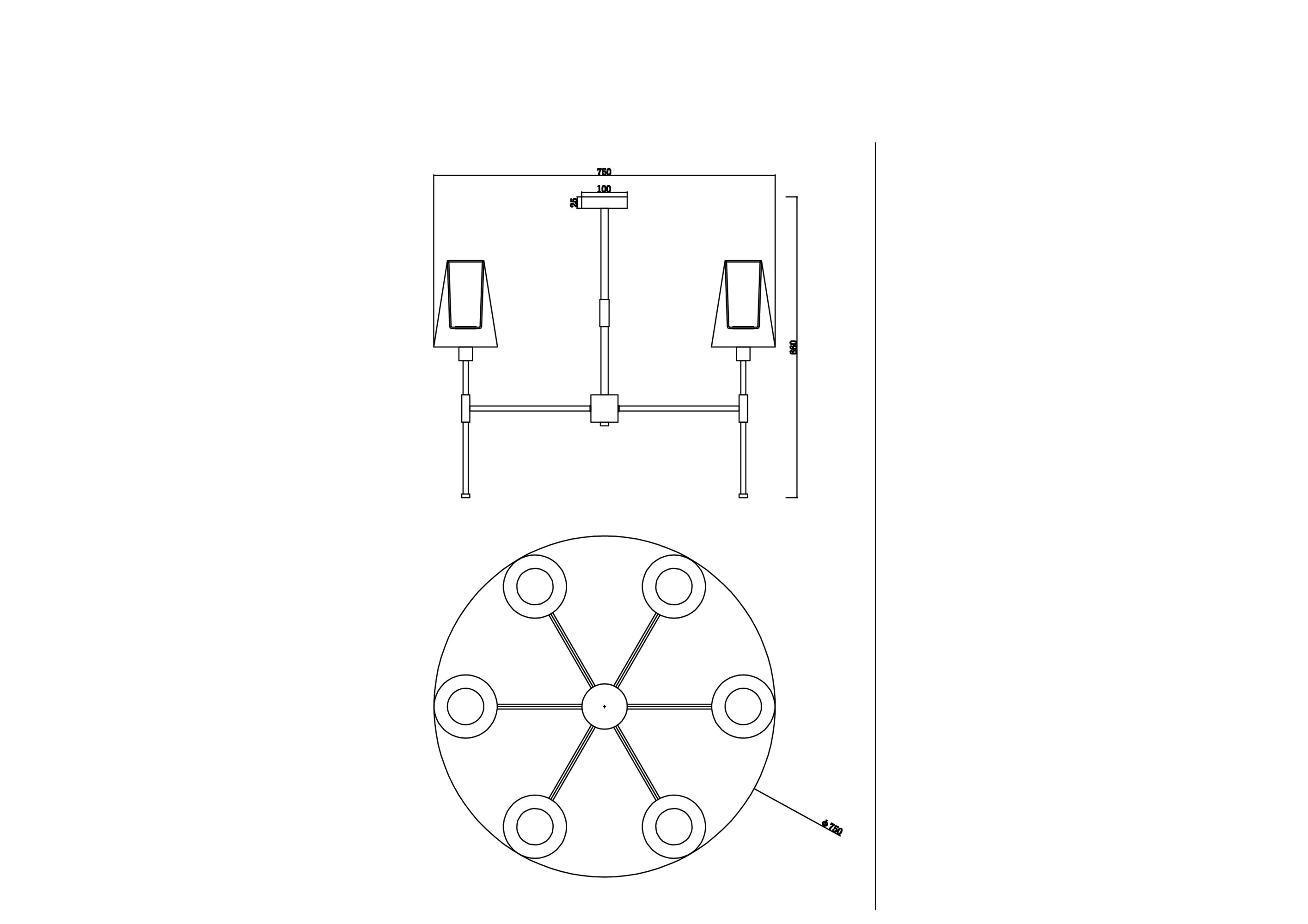 Потолочная люстра Freya Tida FR5196PL-06BBS_MY