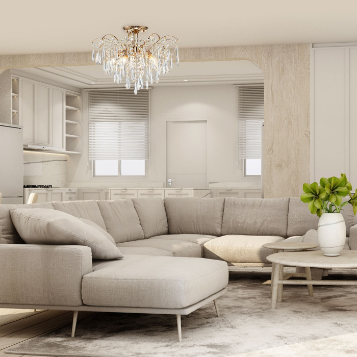 Потолочная люстра хрустальная на штанге E14*40W Escada 1124/5PL_ESC