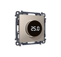 Комплект мех-ма терморегулятора с цифровым дисплеем с подсветкой и датчиком для теплого пола ALFA QUANT (AP3658, VM1385) Ambrella Volt MA365810_AMB