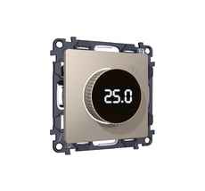 Комплект мех-ма терморегулятора с цифровым дисплеем с подсветкой и датчиком для теплого пола ALFA QUANT (AP3658, VM1385) Ambrella Volt MA365810_AMB