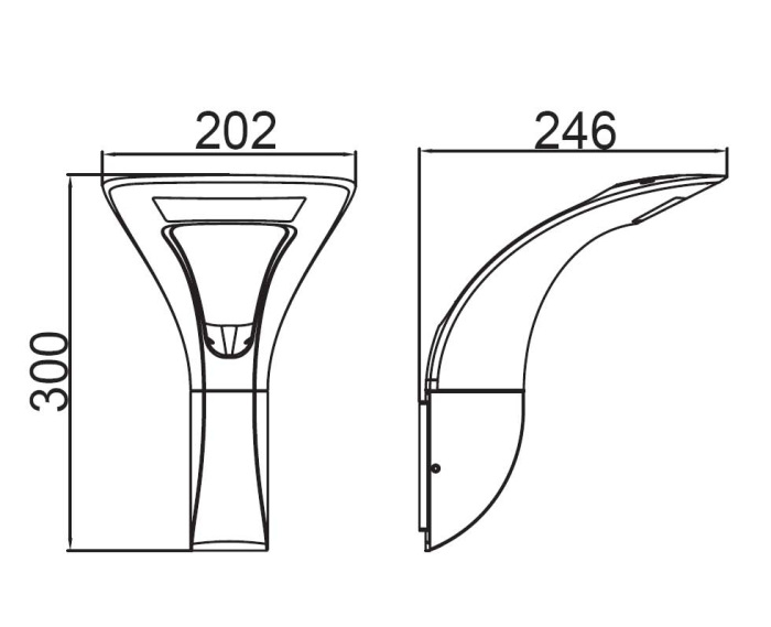 Настенный светильник уличный светодиодный IP54 Oasis Light W2521S Gr_OL