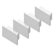 Заглушка для накладного алюминиевого профиля GP1750 комплект 4шт Ambrella Light ILLUMINATION GP8350_AMB