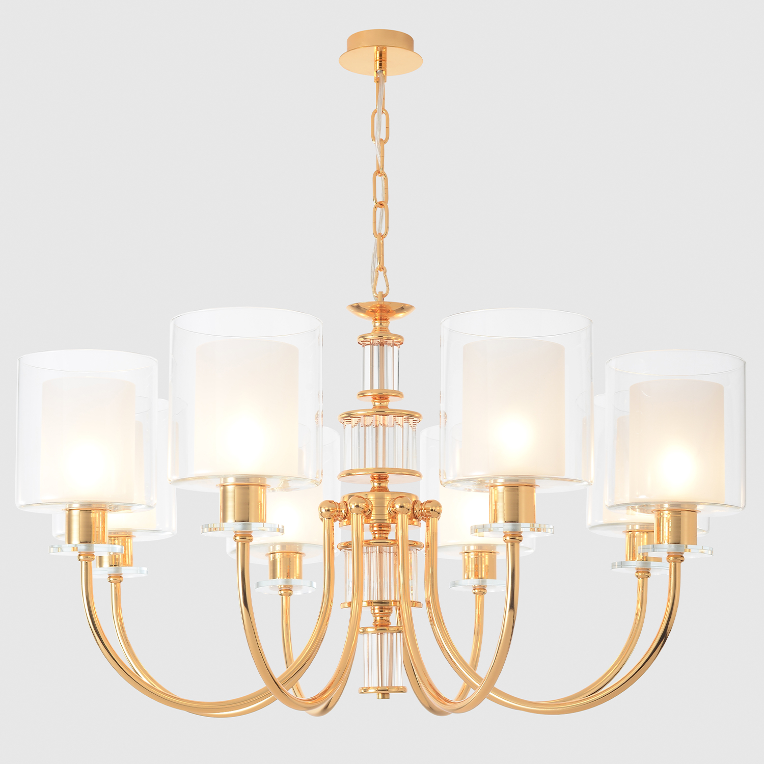 Подвесная люстра Crystal Lux ELENA ELENA SP8 GOLD_CR