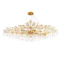 Подвесная люстра Crystal Lux REINA V2 SP12 L1500 GOLD PEARL_CR